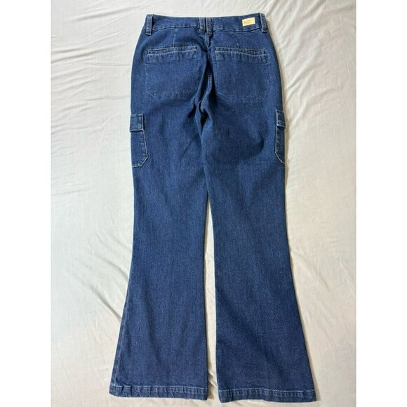 Paige Denim Dion Cargo Pockets High Rise Flare Bootcut Jeans size 29 - Picture 2 of 10